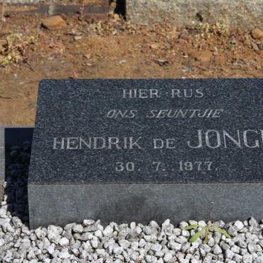 JONGH Hendrik, de -1977