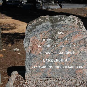 LANGENEGGER Johannes Jacobus 1915-1988