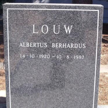 LOUW Albertus Berhardus 1920-1987