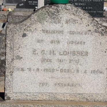 LOUBSER E.C.M. nee VAN ZYL 1902-1956