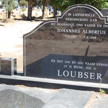 LOUBSER Johannes Albertus 1907-1999