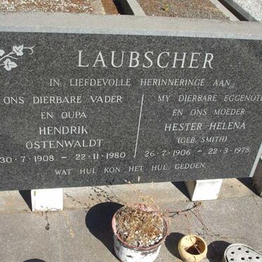 LAUBSCHER Hendrik Ostenwaldt 1908-1980 & Hester Helena SMITH 1906-1978