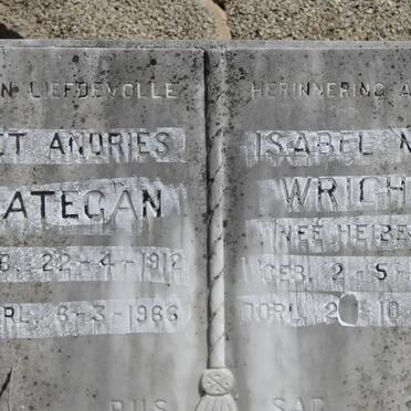 LATEGAN Piet Andries 1912-1966 & Isabel May WRIGHT nee HEIBERG 1916-1983