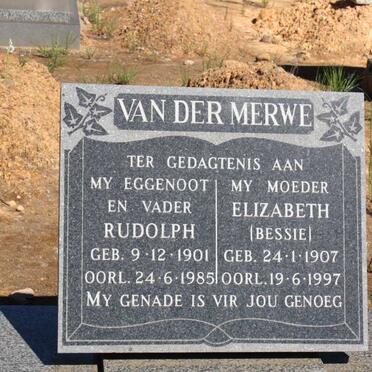 MERWE Rudolph, van der 1901-1985 & Elizabeth 1907-1997