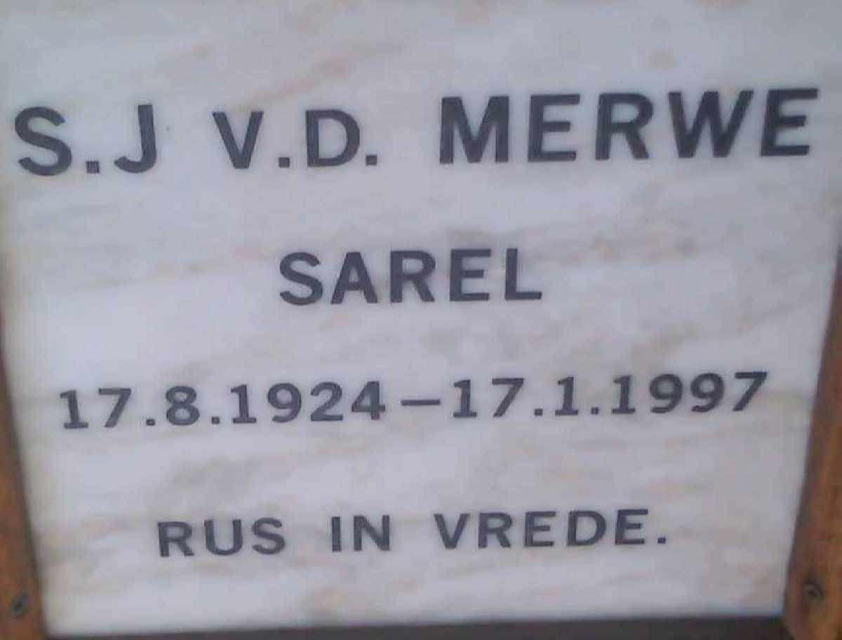 MERWE S.J., V.D. 1924-1997
