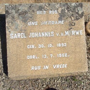MERWE Sarel Johannes, V.D. 1893-1962 