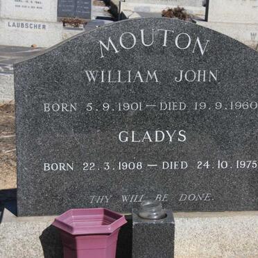 MOUTON William John 1901-1960 & Gladys 1908-1975