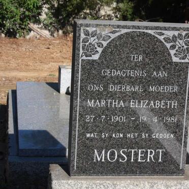 MOSTERT Martha Elizabeth 1901-1981