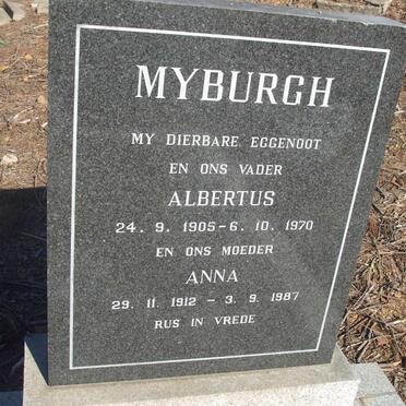 MYBURGH Albertus 1905-1970 & Anna 1912-1987