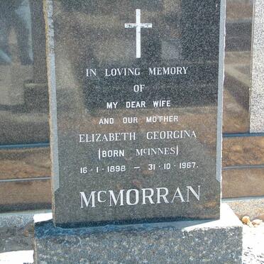 MCMORRAN Elizabeth Georgina nee MCINNES 1898-1967