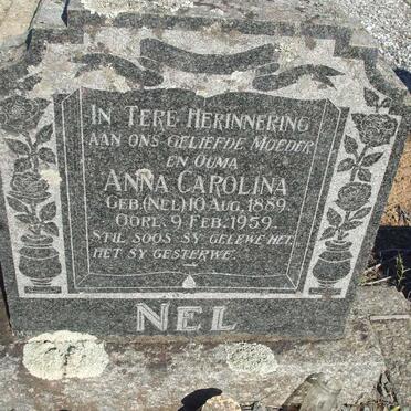 NEL Anna Carolina nee NEL 1889-1959