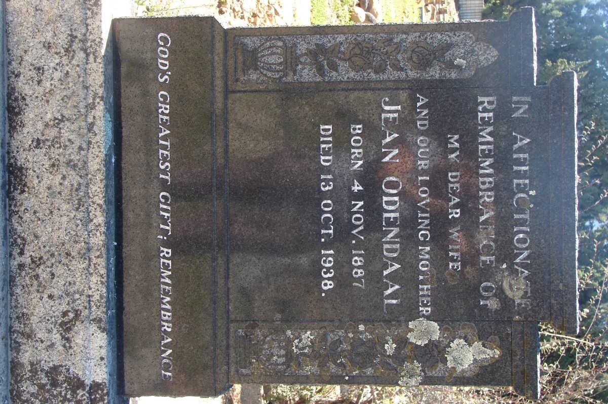 ODENDAAL Jean 1887-1938