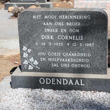 ODENDAAL Dirk Cornelis 1933-1987