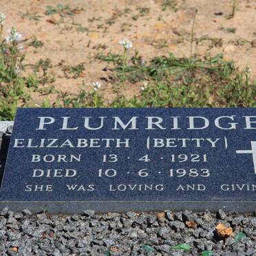PLUMRIDGE Elizabeth 1921-1983