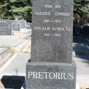 PRETORIUS Canzius Conrad 1910-1963 &amp; Eulalie SCHOLTZ 1918-2001