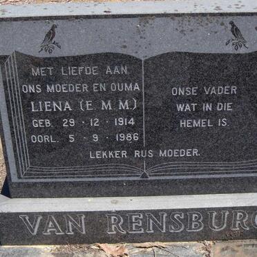RENSBURG E.M.M, van 1914-1986