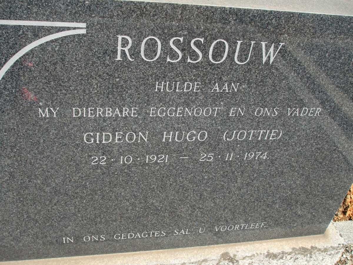 ROSSOUW Gideon Hugo 1921-1974