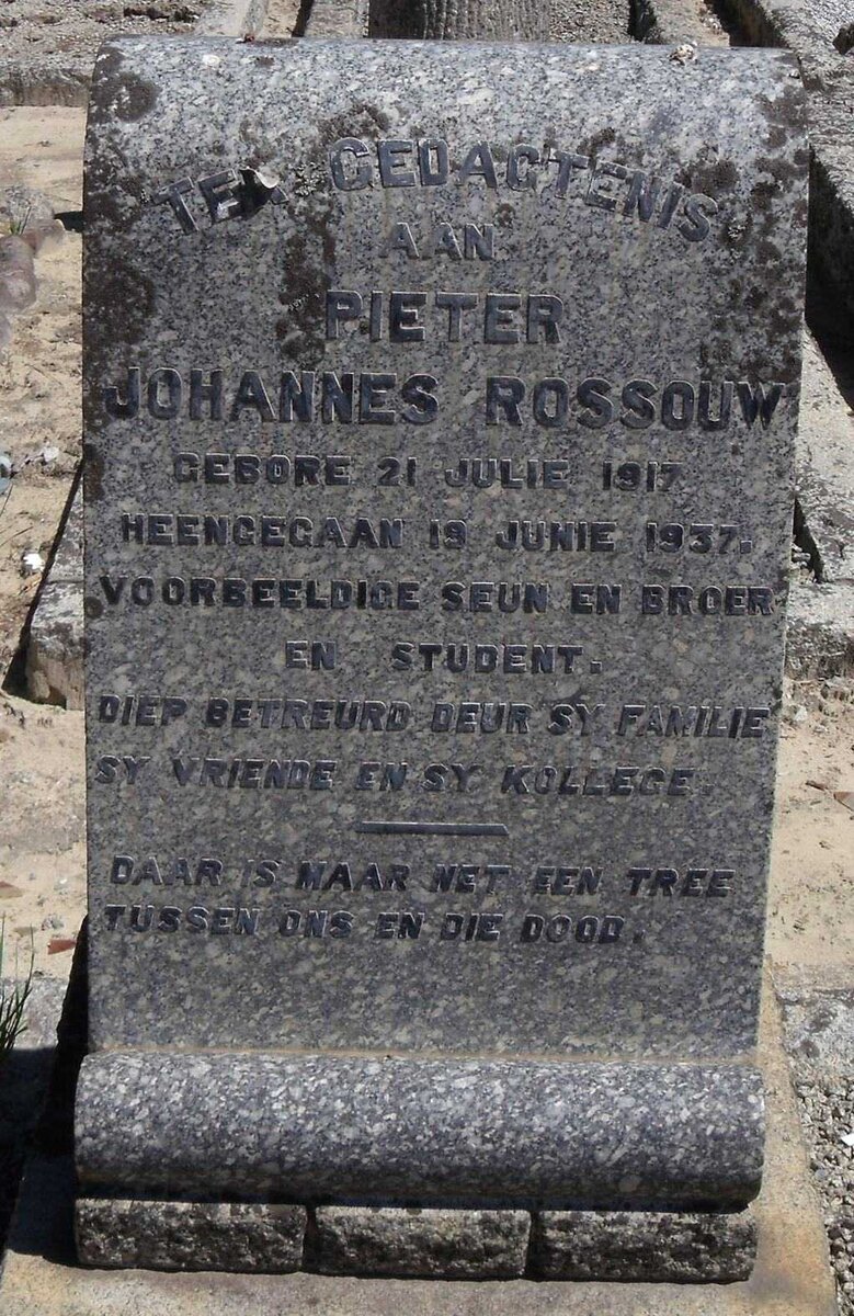 ROSSOUW Pieter Johannes 1917-1937