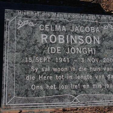 ROBINSON Celma Jacoba nee DE JONGH 1941-2000