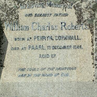 ROBERTS William Charles -1946