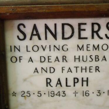 SANDERS Ralph 1943-1992