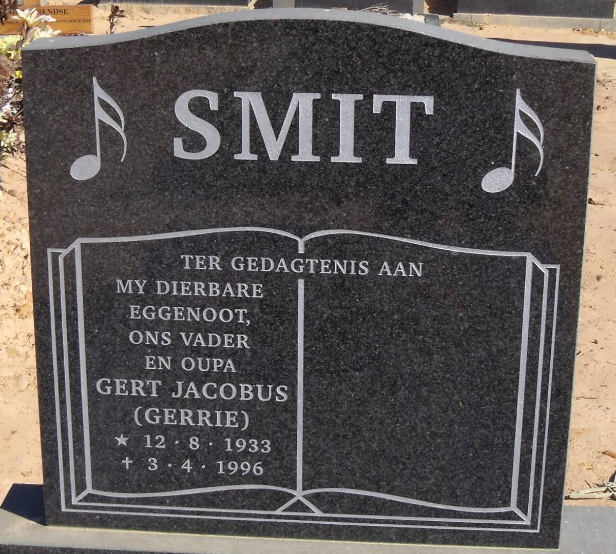 SMIT Gert Jacobus 1933-1996