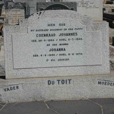 TOIT Coenraad Johannes, du 1884-1948 &amp; Johanna 1890-1979