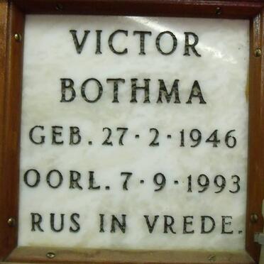 VICTOR Bothma 1946-1993