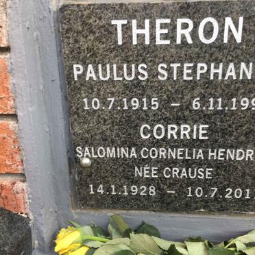 THERON Paulus Stephanus 1915-1996 &amp; Salomina Cornelia Hendrina CRAUSE 1928-2017