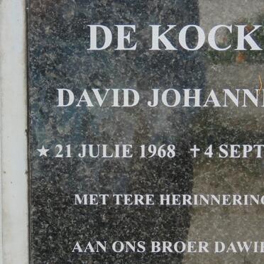KOCK David Johannes, de 1968-2016
