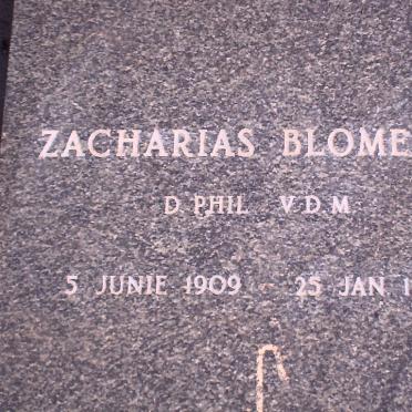 BLOMERUS Zacharias 1909-1988