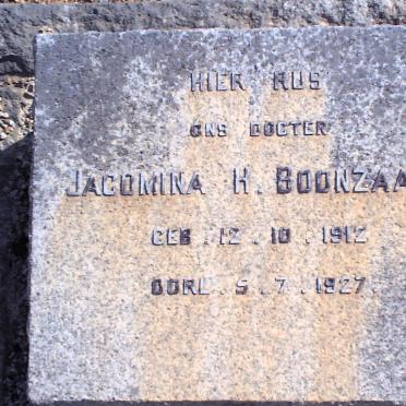 BOONZAAIER Jacomina H. 1912-1927