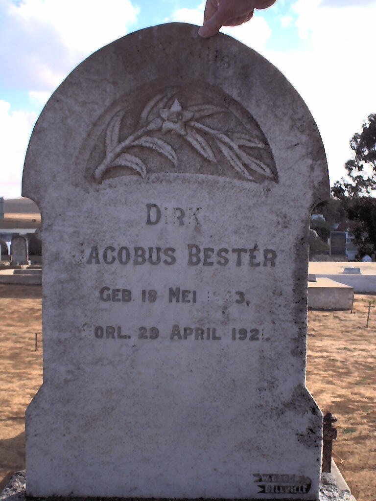 BESTER Dirk Jacobus 1843-1921