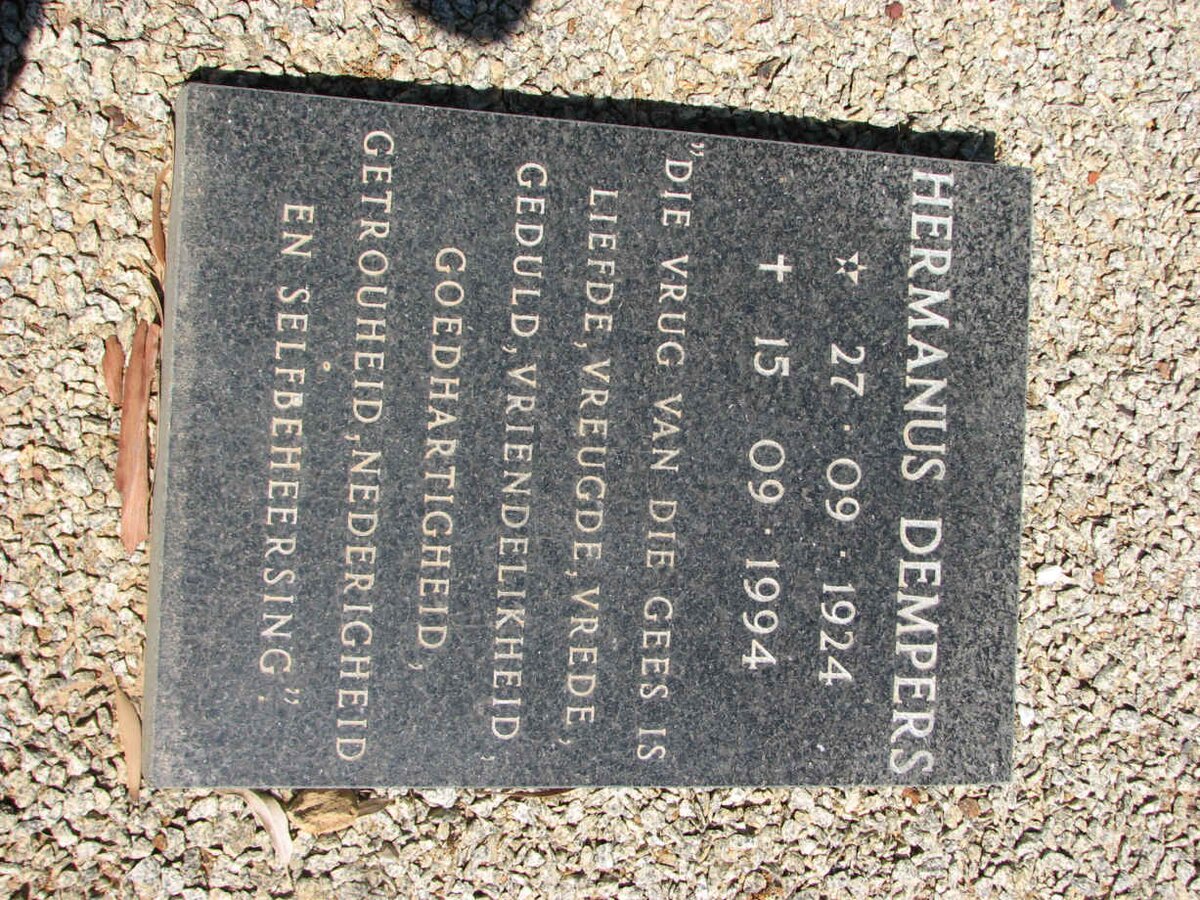 DEMPERS Hermanus 1924-1994