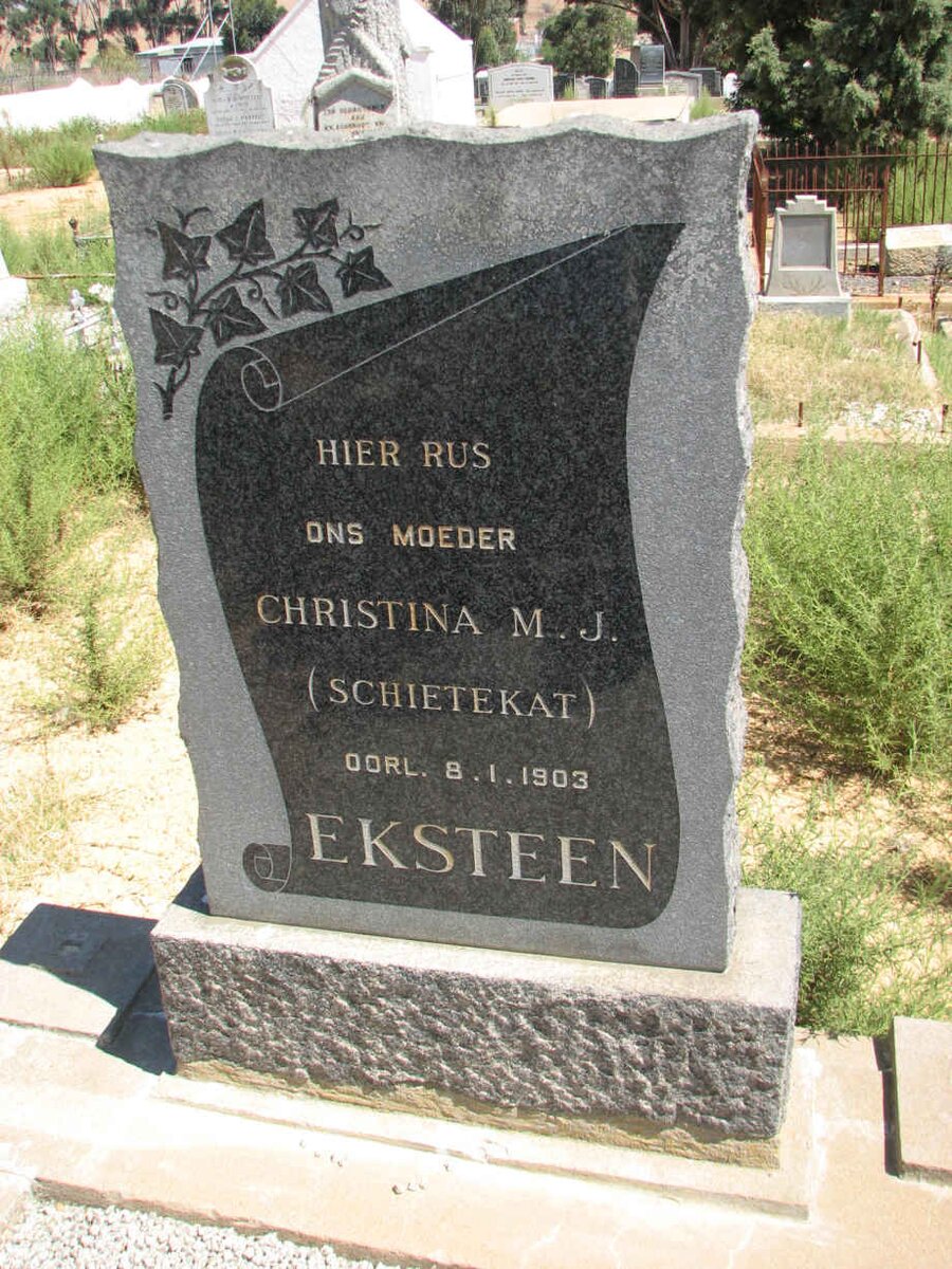 EKSTEEN Christina M.J. nee SCHIETEKAT  -1903