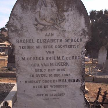 KOCK Rachel Elizabeth, de 1895-1905