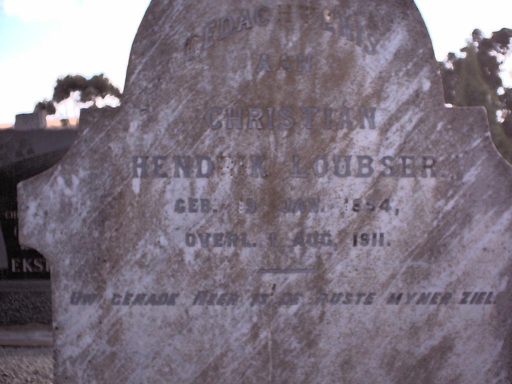 LOUBSER Christian Hendrik 1854-1911