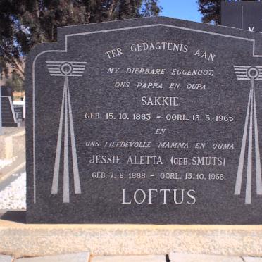 LOFTUS Sakkie 1883-1965 Jessie Aletta SMUTS 1888-1968