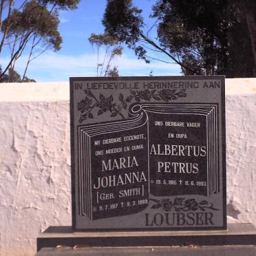 LOUBSER Albertus Petrus 1915-1993 &amp; Maria Johannes SMITH 1917-1989