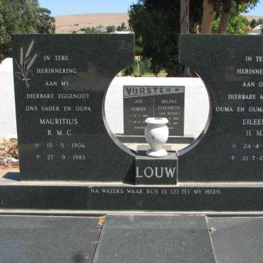 LOUW Mauritius R.M.C 1906-1983 &amp; Eileen H.M. 1916-2004