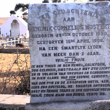 MOSTERT Hendrik Cornelius 1890-1908