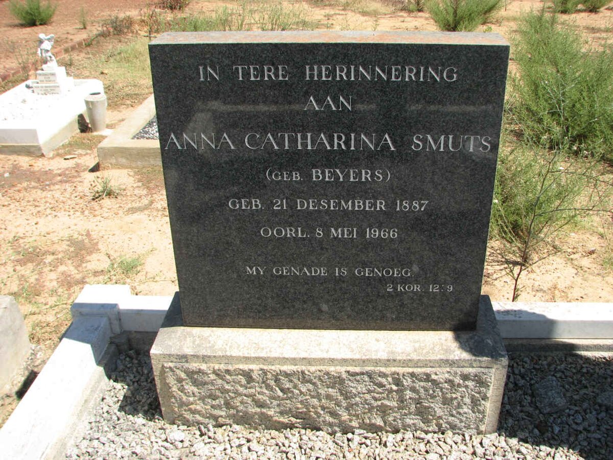 SMUTS Anna Catharina nee BEYERS 1887-1966