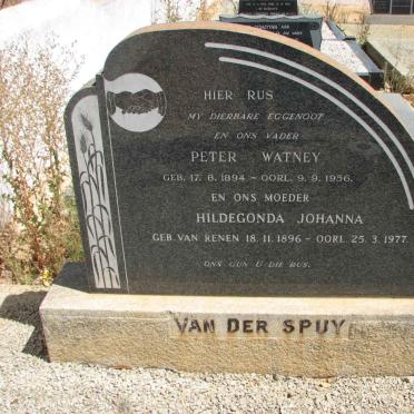 SPUY Peter Watney, van der 1894-1956 &amp; Hildegonda Johanna VAN RENEN 1896-1977