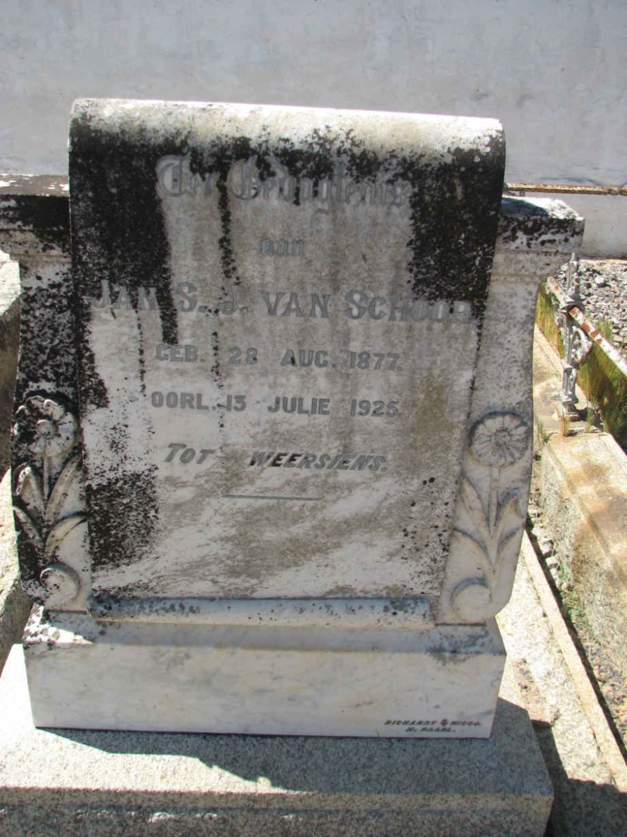 SCHOOR Jan S.J., van 1877-1925