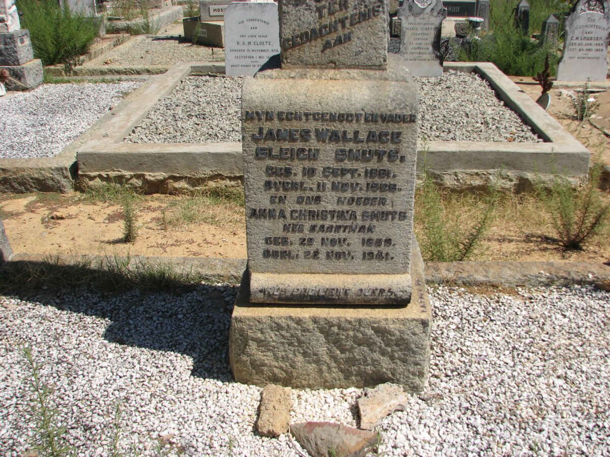 SMUTS James Wallace Sleigh 1861-1926 &amp; Anna Christina 18??-1941