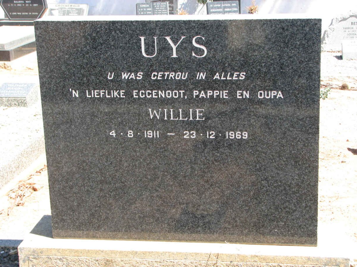 UYS Willie 1911-1969