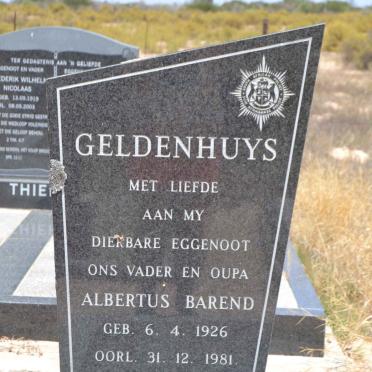 GELDENHUYS Albertus Barend 1926-1981