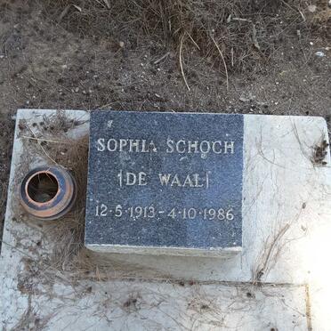 SCHOCH Sophia nee DE WAAL 1913-1986