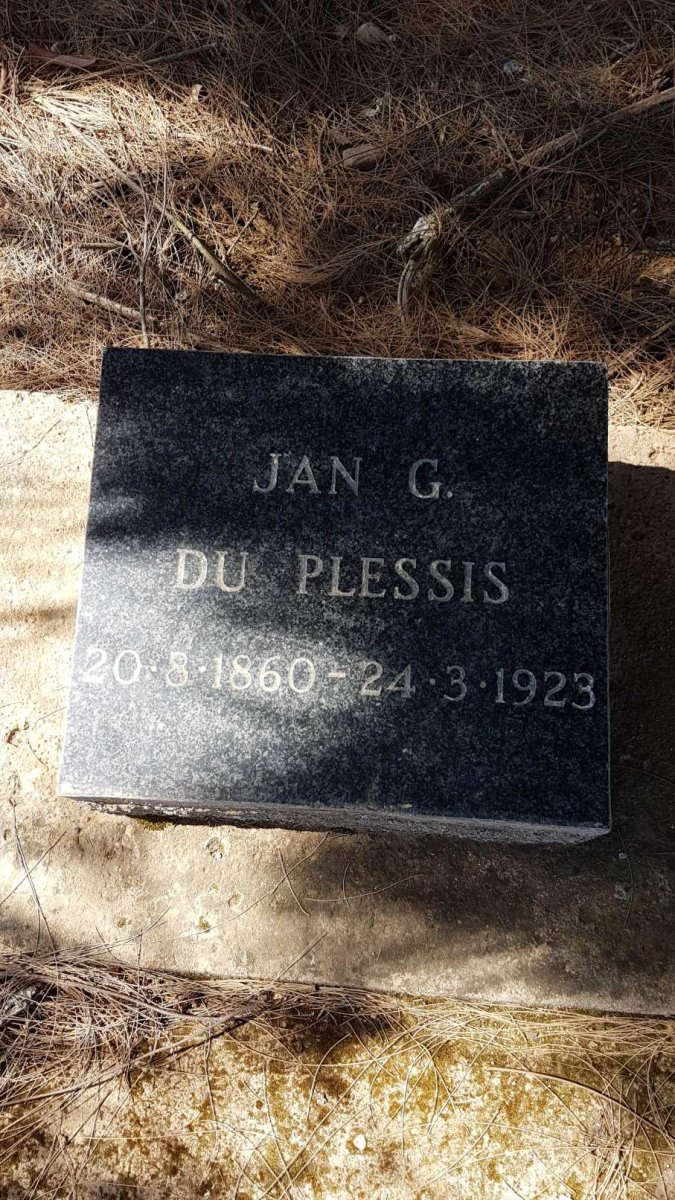 PLESSIS Jan G., du 1860-1923