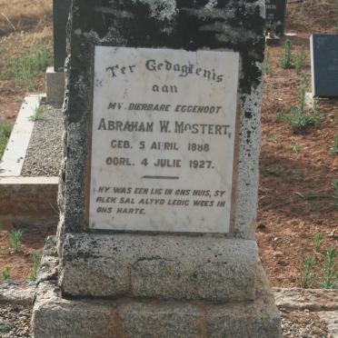 MOSTERT Abraham W. 1888-1927